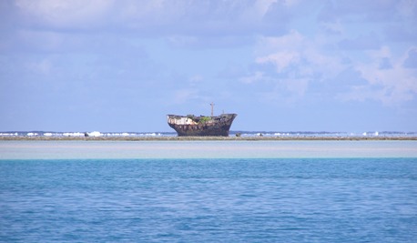 Korean Fishing Boat on reef